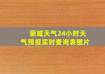 蒙城天气24小时天气预报实时查询表图片