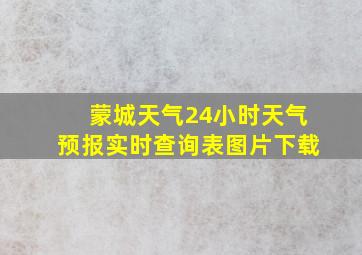 蒙城天气24小时天气预报实时查询表图片下载