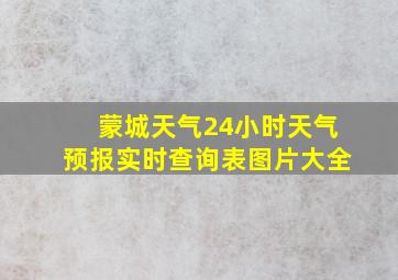 蒙城天气24小时天气预报实时查询表图片大全