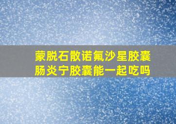 蒙脱石散诺氟沙星胶囊肠炎宁胶囊能一起吃吗