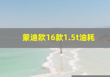 蒙迪欧16款1.5t油耗