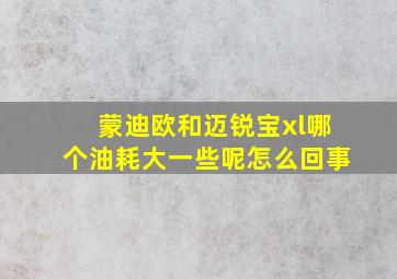 蒙迪欧和迈锐宝xl哪个油耗大一些呢怎么回事