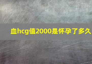 血hcg值2000是怀孕了多久