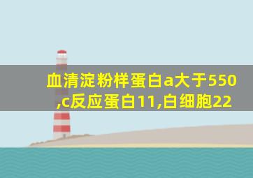 血清淀粉样蛋白a大于550,c反应蛋白11,白细胞22