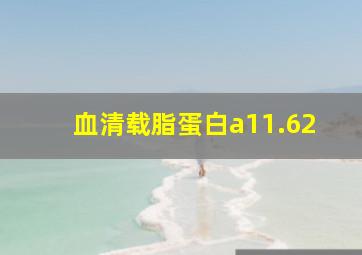 血清载脂蛋白a11.62