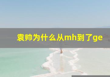 袁帅为什么从mh到了ge