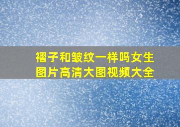 褶子和皱纹一样吗女生图片高清大图视频大全