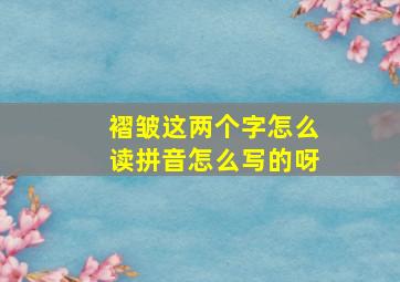 褶皱这两个字怎么读拼音怎么写的呀