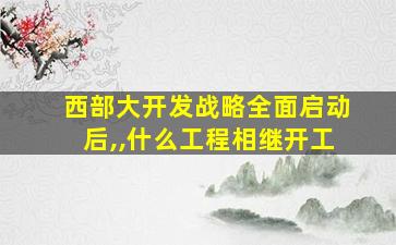 西部大开发战略全面启动后,,什么工程相继开工