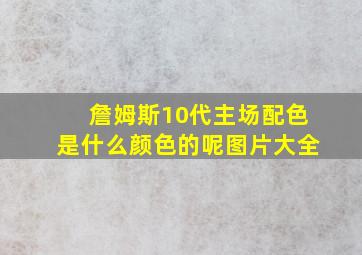 詹姆斯10代主场配色是什么颜色的呢图片大全