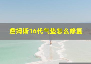 詹姆斯16代气垫怎么修复