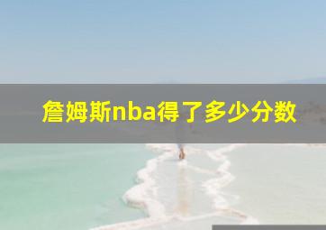 詹姆斯nba得了多少分数