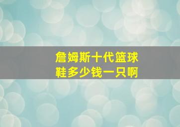 詹姆斯十代篮球鞋多少钱一只啊