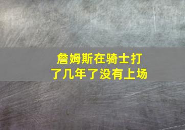 詹姆斯在骑士打了几年了没有上场