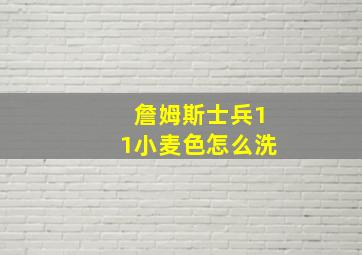 詹姆斯士兵11小麦色怎么洗