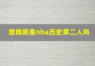 詹姆斯是nba历史第二人吗