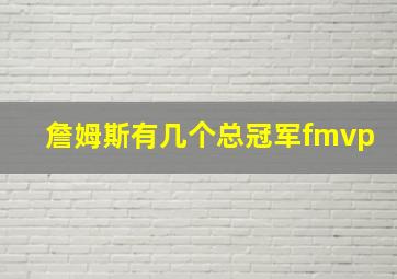 詹姆斯有几个总冠军fmvp