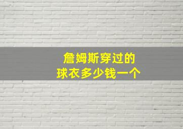 詹姆斯穿过的球衣多少钱一个