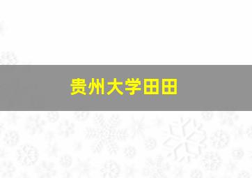 贵州大学田田