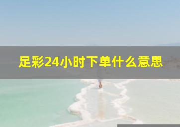 足彩24小时下单什么意思