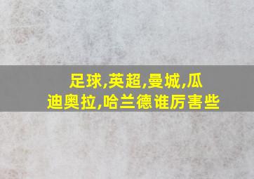 足球,英超,曼城,瓜迪奥拉,哈兰德谁厉害些