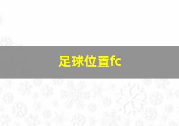 足球位置fc