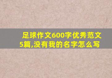 足球作文600字优秀范文5篇,没有我的名字怎么写