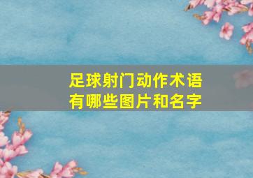 足球射门动作术语有哪些图片和名字