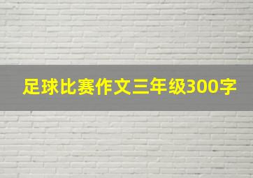 足球比赛作文三年级300字