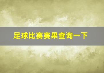 足球比赛赛果查询一下