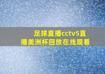 足球直播cctv5直播美洲杯回放在线观看