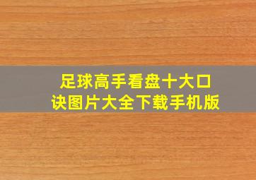 足球高手看盘十大口诀图片大全下载手机版