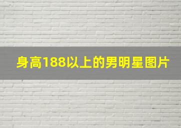 身高188以上的男明星图片