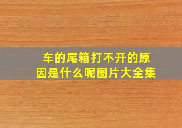 车的尾箱打不开的原因是什么呢图片大全集