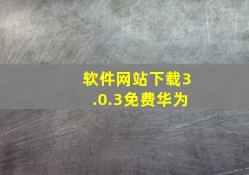 软件网站下载3.0.3免费华为