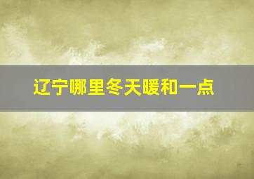 辽宁哪里冬天暖和一点