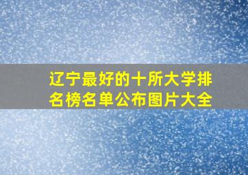 辽宁最好的十所大学排名榜名单公布图片大全