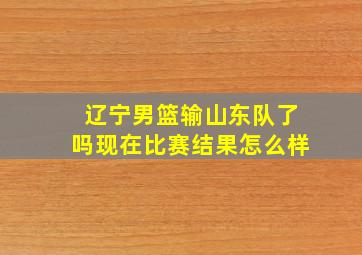 辽宁男篮输山东队了吗现在比赛结果怎么样