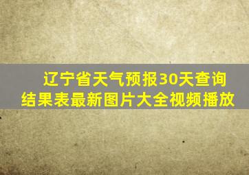 辽宁省天气预报30天查询结果表最新图片大全视频播放