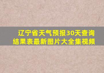 辽宁省天气预报30天查询结果表最新图片大全集视频