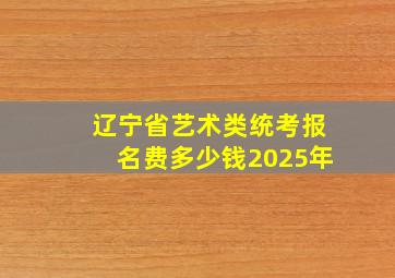 辽宁省艺术类统考报名费多少钱2025年