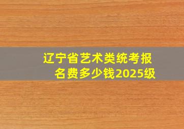 辽宁省艺术类统考报名费多少钱2025级