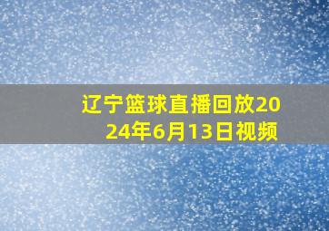 辽宁篮球直播回放2024年6月13日视频