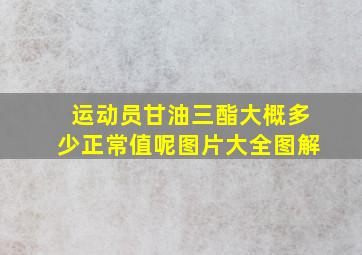 运动员甘油三酯大概多少正常值呢图片大全图解