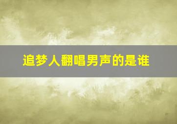 追梦人翻唱男声的是谁