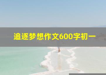 追逐梦想作文600字初一