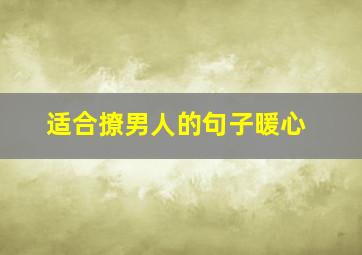 适合撩男人的句子暖心