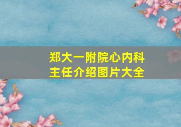 郑大一附院心内科主任介绍图片大全