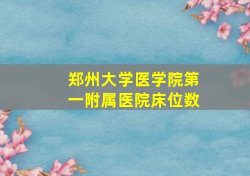 郑州大学医学院第一附属医院床位数