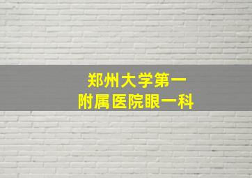 郑州大学第一附属医院眼一科